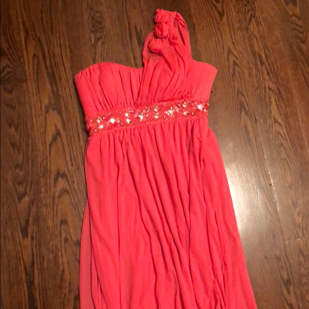 Coral prom dress/evening gown.
